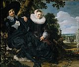 Frans Hals Marriage Portrait of Isaac Massa en Beatrix van der Laen painting
